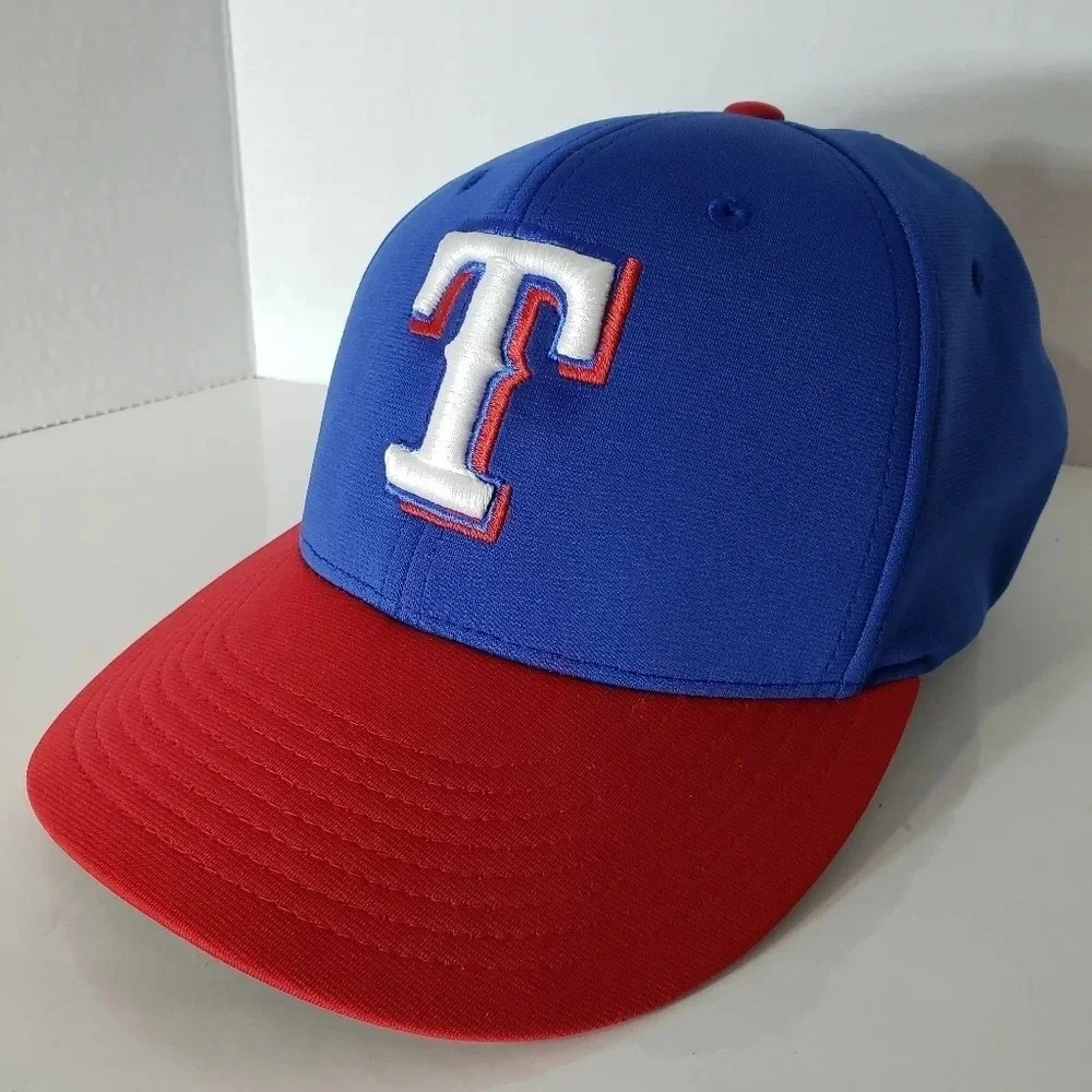 Richardson,Pulse PTS Texas Rangers Mens Red/Blue Fitted Ball Cap,LG/XL.